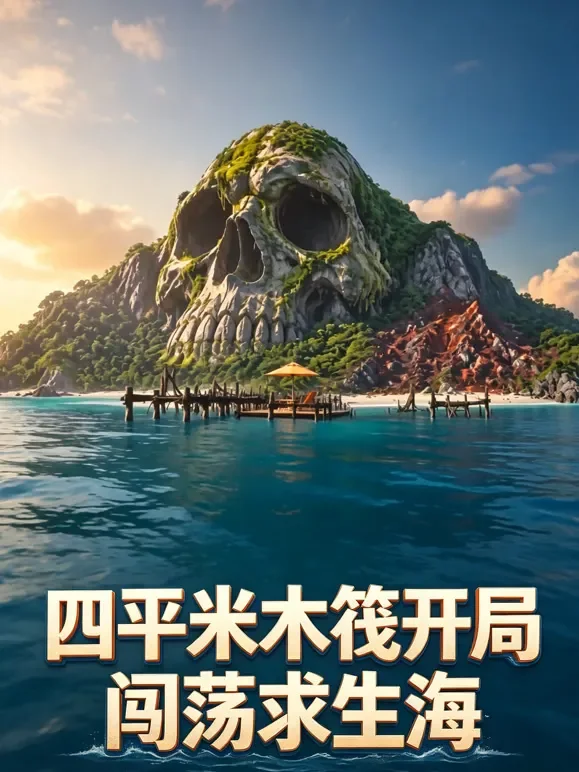 四平米木筏开局，闯荡求生海动漫海报