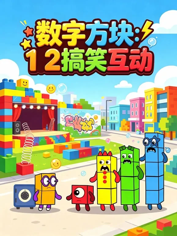 数字方块：1.2 搞笑互动动漫海报