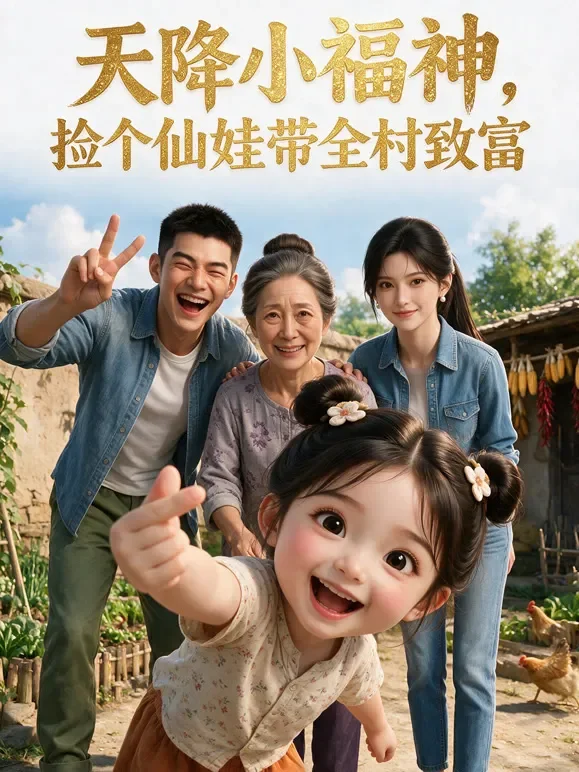 天降小福神，捡个仙娃带全村致富动漫海报