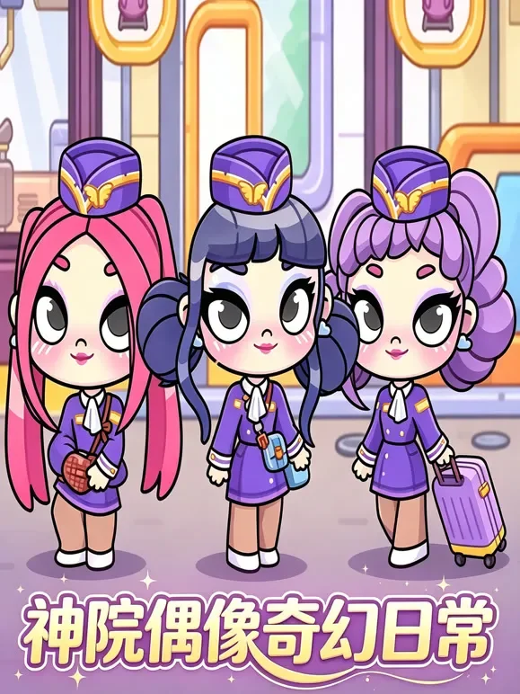 神院偶像奇幻日常动漫海报