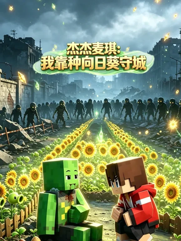 杰杰麦琪：我靠种向日葵守城动漫海报