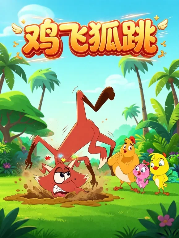 鸡飞狐跳动漫海报