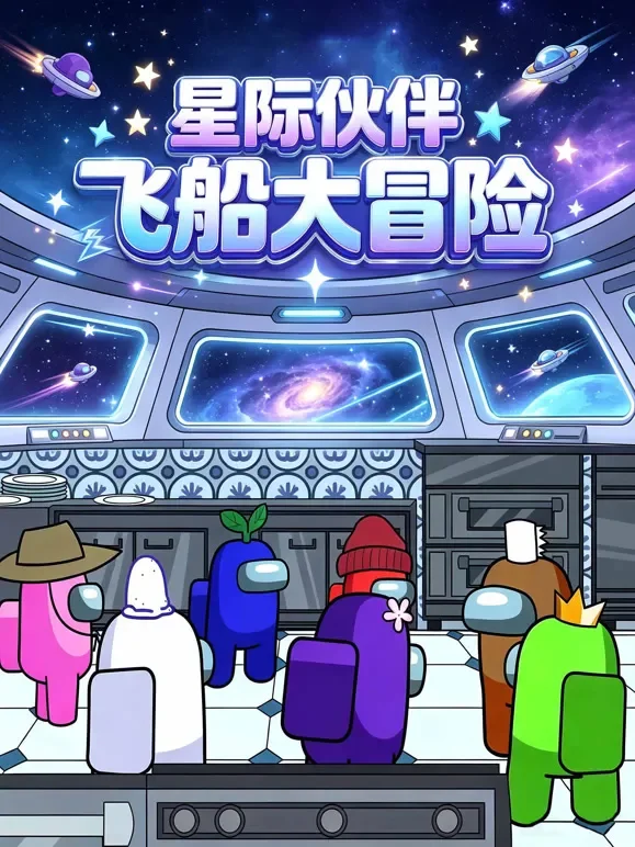 星际伙伴飞船大冒险动漫海报