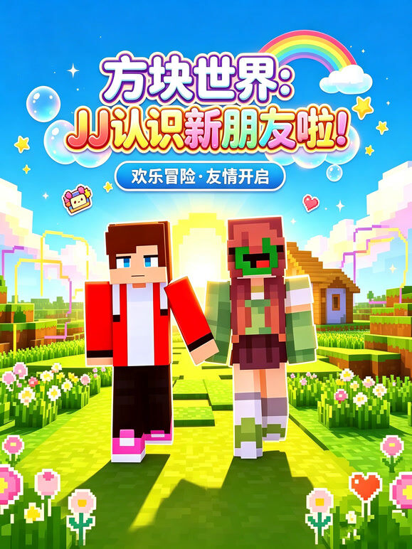 方块世界：JJ 认识新朋友啦！