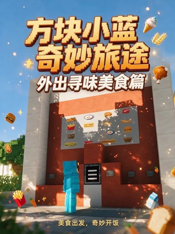 方块小蓝奇妙旅途：外出寻味美食篇动漫海报