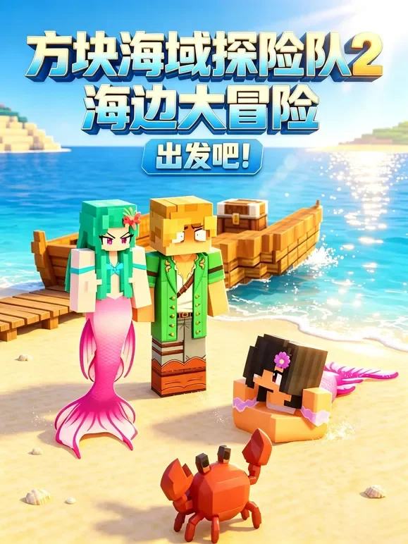 方块海域探险队2动漫海报