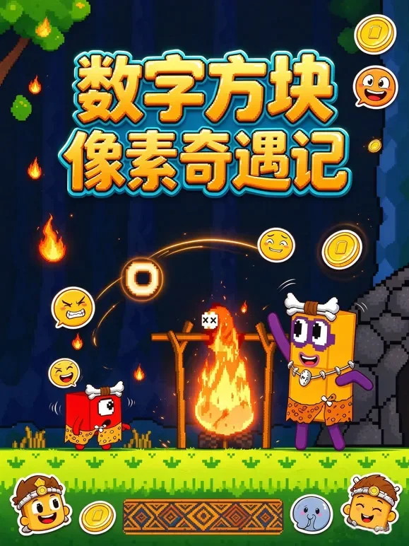 数字方块像素奇遇记动漫海报