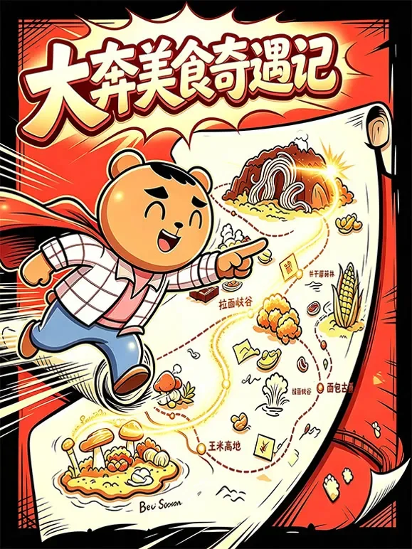大奔美食奇遇记动漫海报