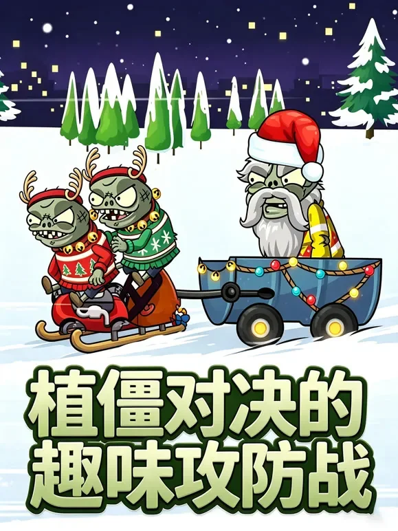 植僵对决的趣味攻防战动漫海报