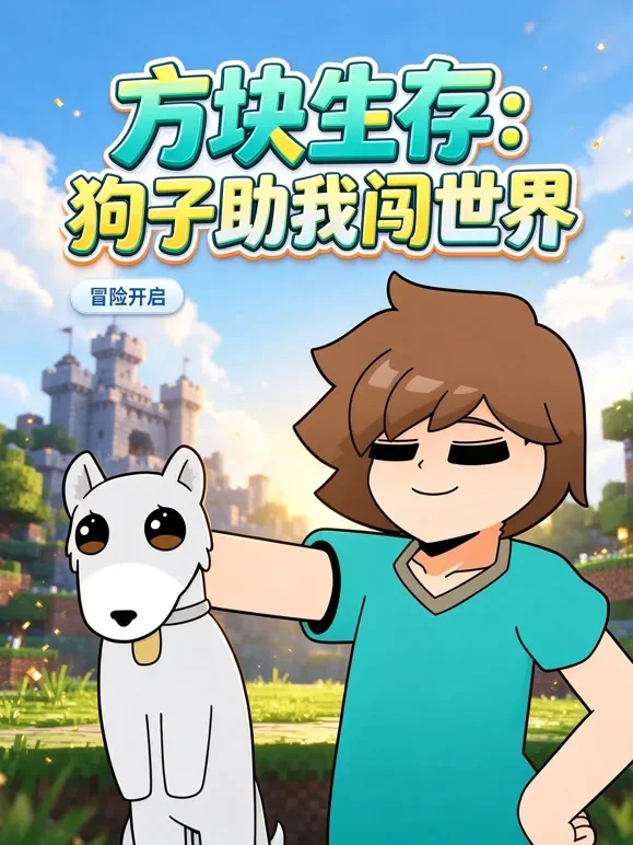方块生存：狗子助我闯世界动漫海报