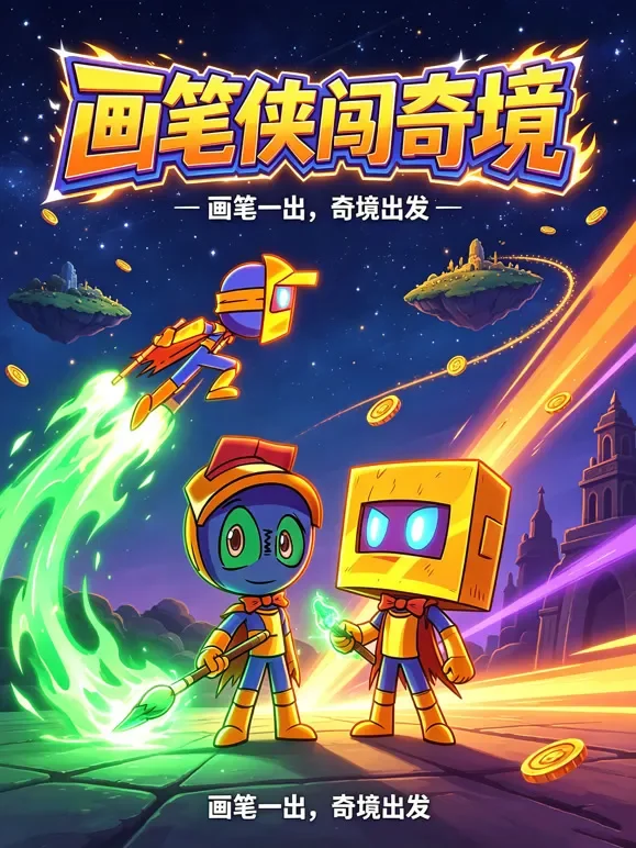 画笔侠闯奇境动漫海报
