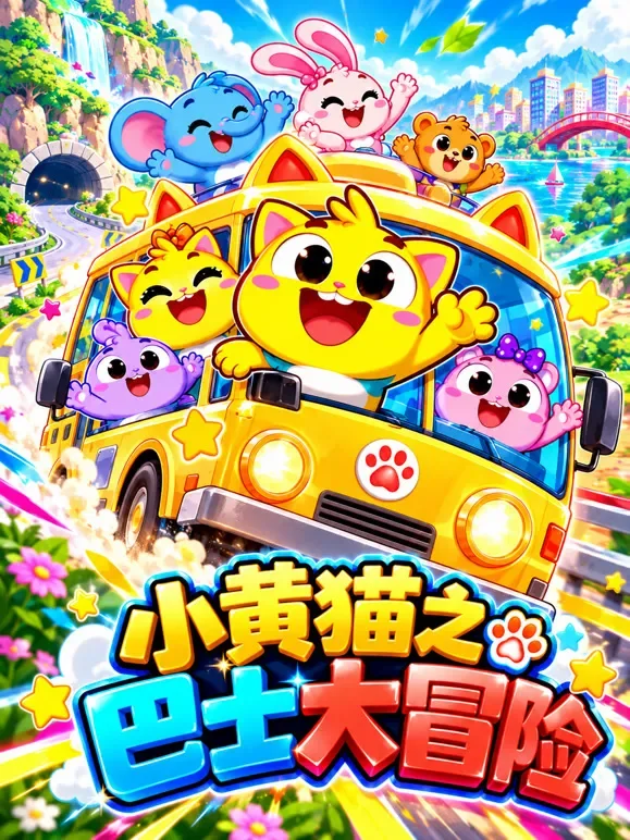 小黄猫之巴士大冒险动漫海报