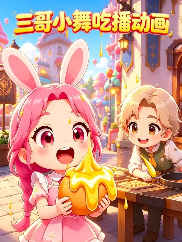 三哥小舞吃播动画动漫海报