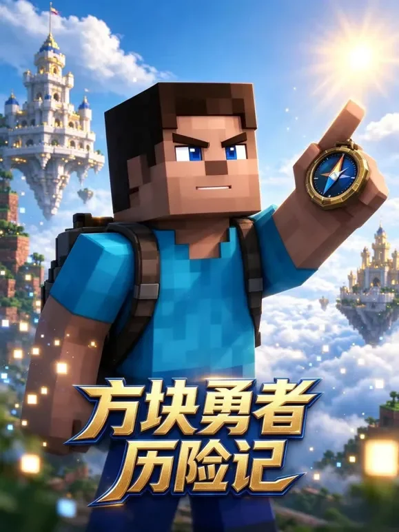 方块勇者历险记动漫海报