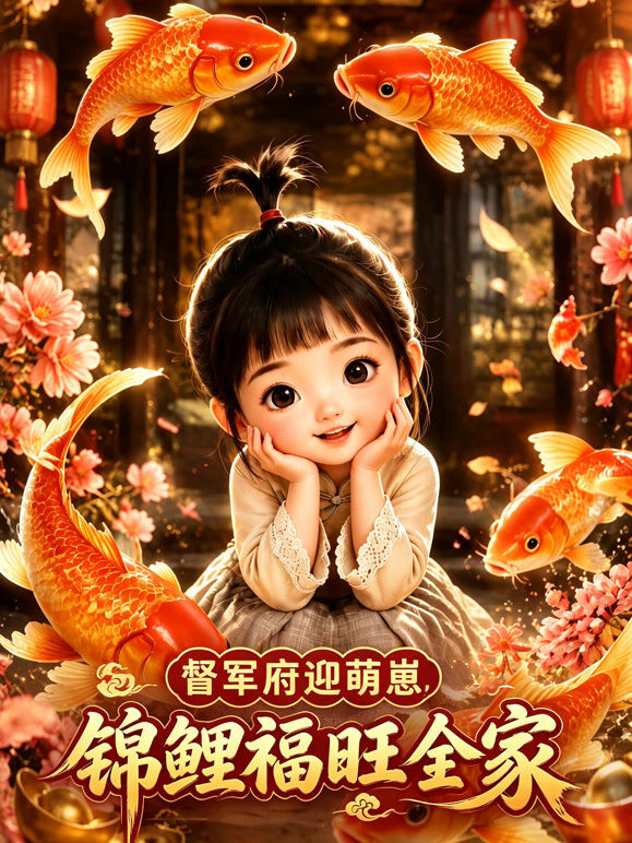 督军府迎萌崽，锦鲤福旺全家