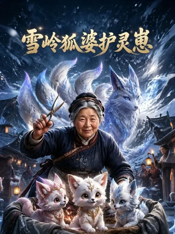 雪岭狐婆护灵崽动漫海报