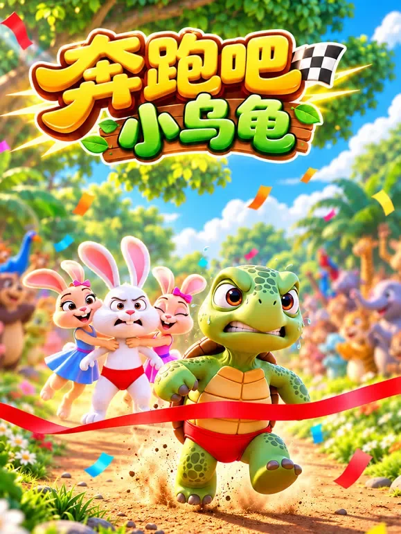 奔跑吧小乌龟动漫海报