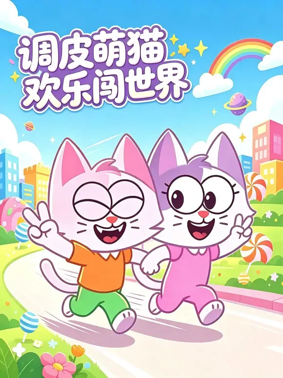 调皮萌猫欢乐闯世界动漫海报