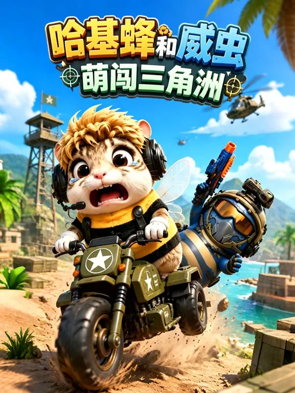 哈基峰和威虫萌闯三角洲动漫海报