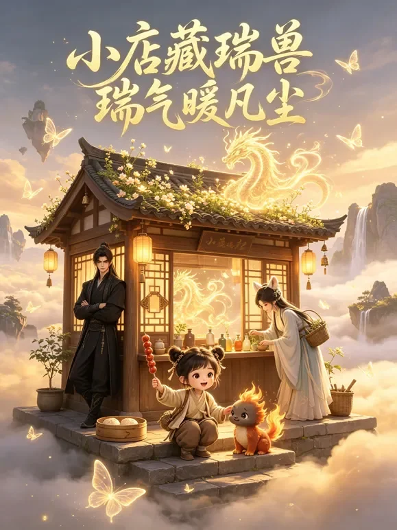 小店藏瑞兽，瑞气暖凡尘动漫海报