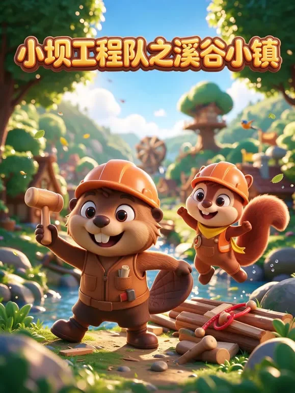 小坝工程队之溪谷小镇动漫海报