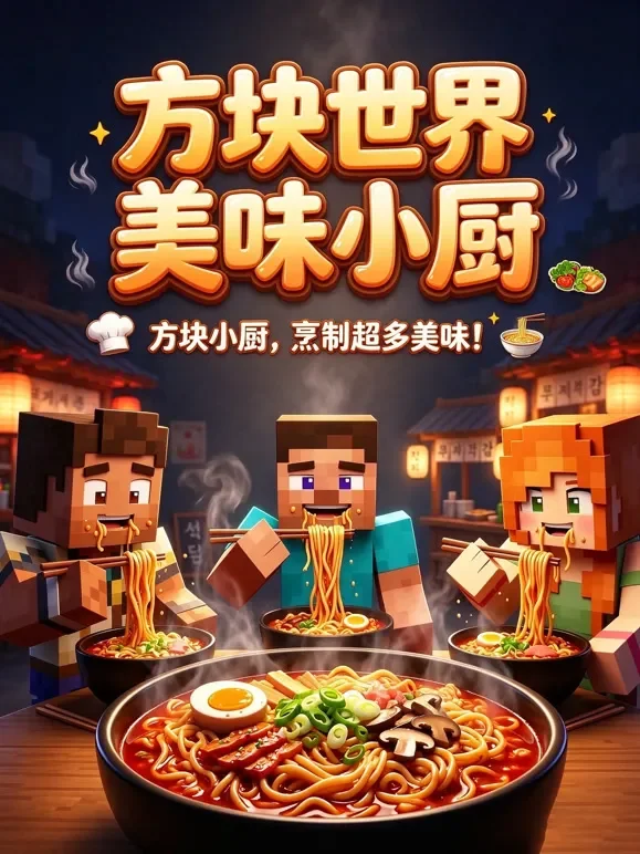 方块世界美味小厨动漫海报