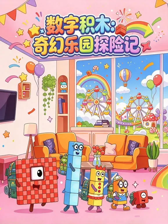 数字积木：奇幻乐园探险记动漫海报