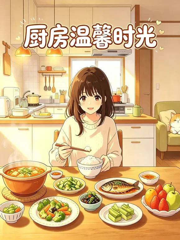 厨房温馨时光动漫海报