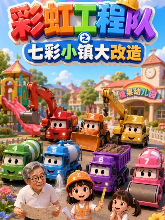 彩虹工程队之七彩小镇大改造动漫海报