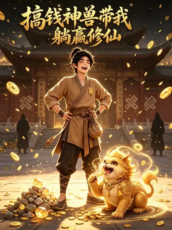 搞钱神兽带我躺赢修仙动漫海报