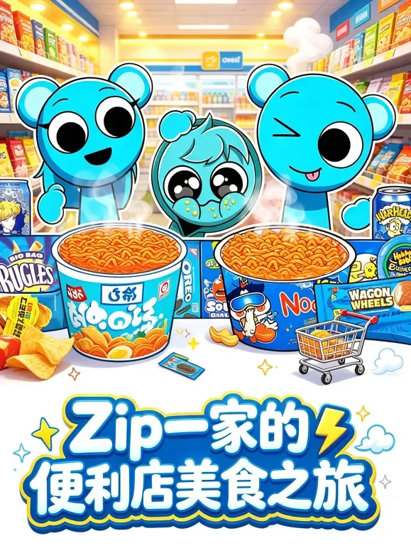 Zip一家的便利店美食之旅动漫海报