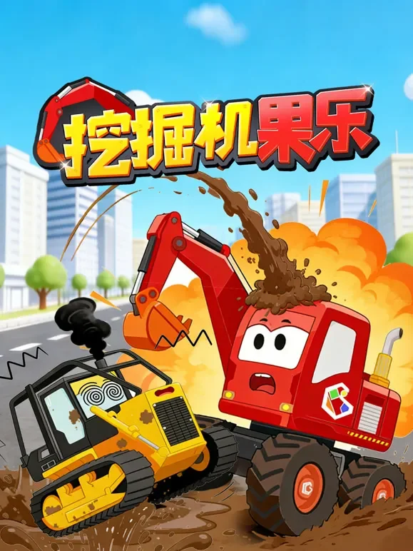 挖掘机果乐动漫海报