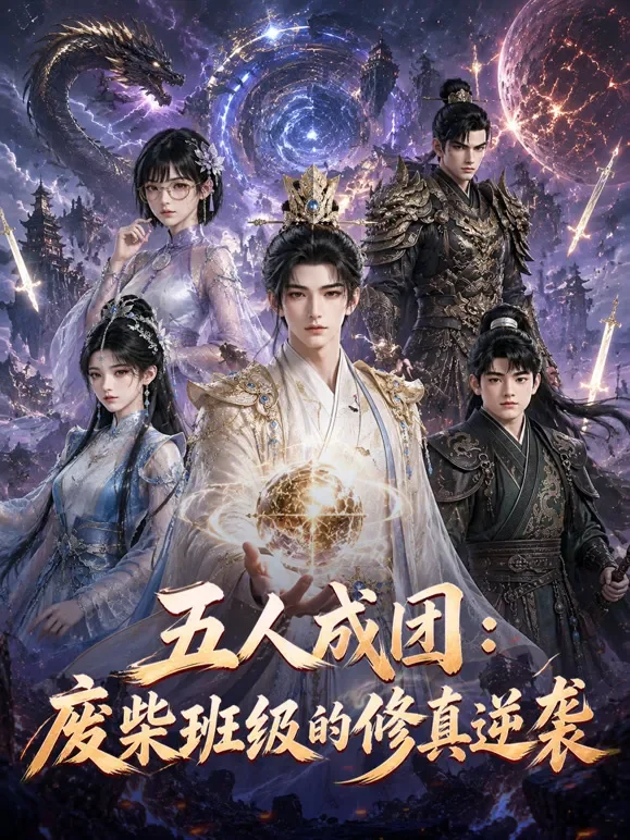 五人成团： 废柴班级的修真逆袭动漫海报