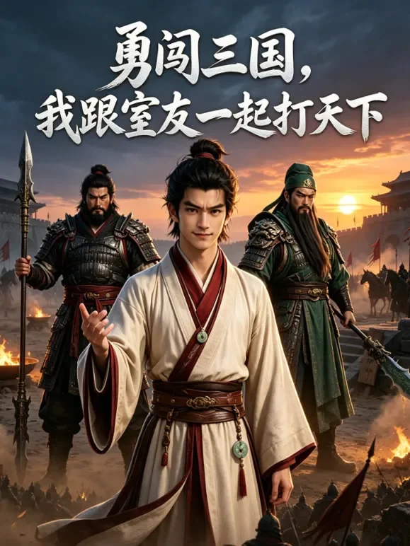 勇闯三国，我跟室友一起打天下动漫海报