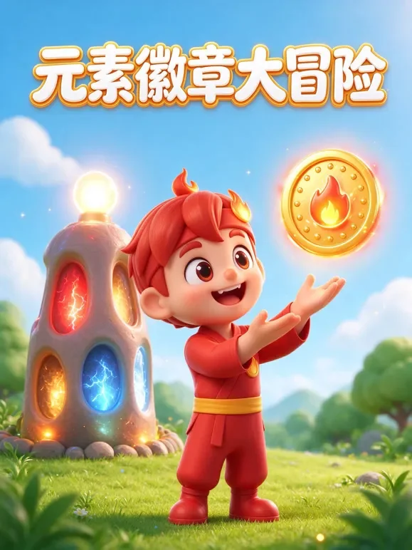 元素徽章大冒险动漫海报
