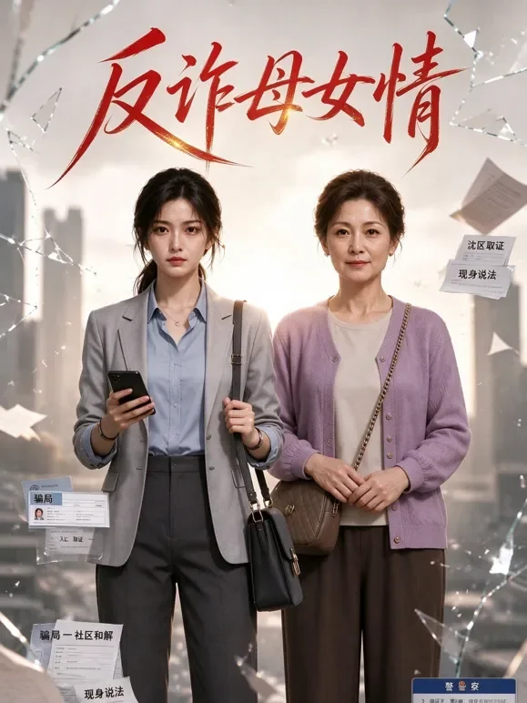 反诈母女情动漫海报