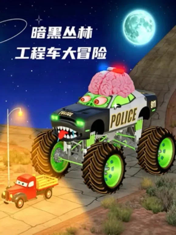 暗黑丛林工程车大冒险动漫海报