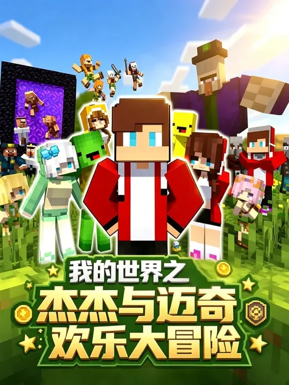 我的世界之杰杰与迈奇欢乐大冒险动漫海报