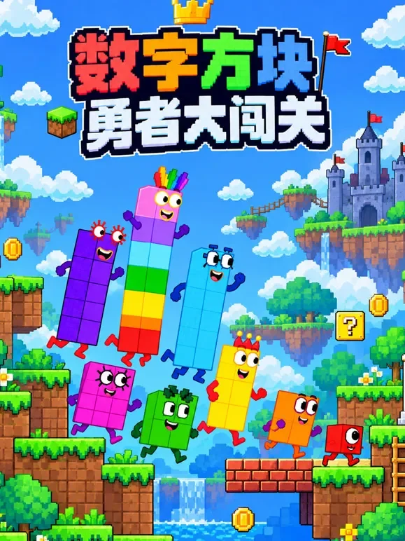 数字方块勇者大闯关动漫海报