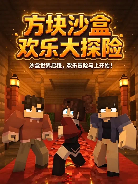 方块沙盒欢乐大探险动漫海报