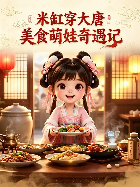 米缸穿大唐，美食萌娃奇遇记动漫海报