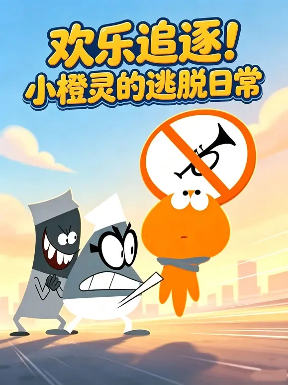 《欢乐追逐！小橙灵的逃脱日常》动漫海报