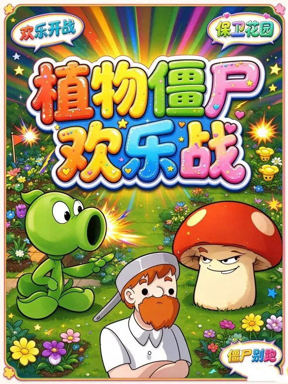 植物僵尸欢乐战动漫海报