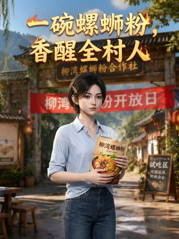 《一碗螺蛳粉，香醒全村人》动漫海报
