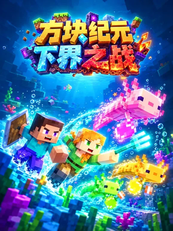 方块纪元 下界之战动漫海报