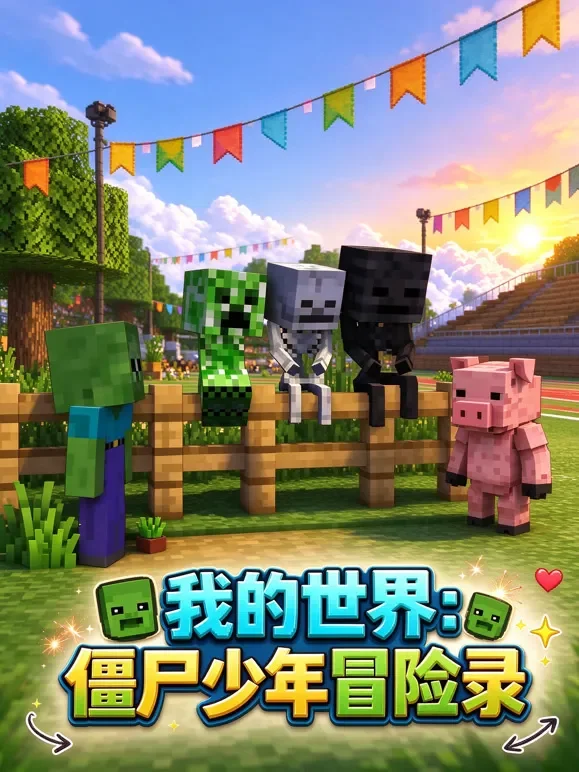 我的世界：僵尸少年冒险录动漫海报