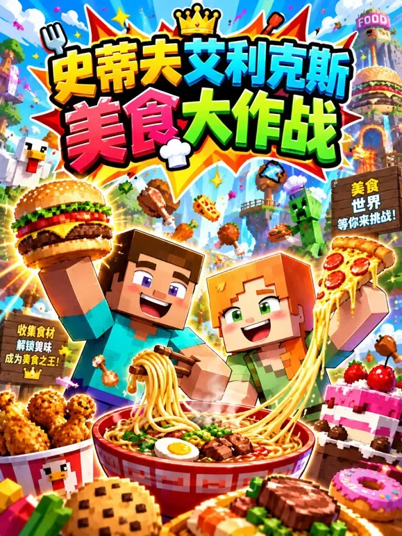 史蒂夫艾利克斯美食大作战动漫海报