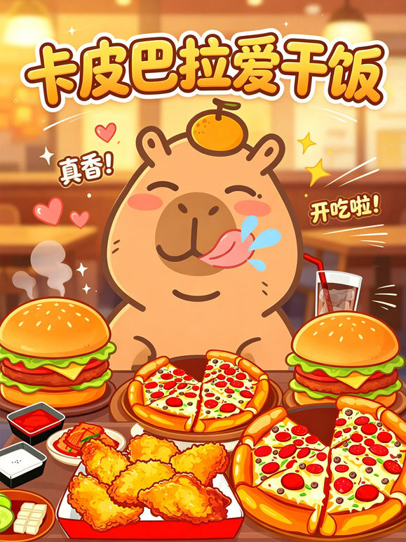 卡皮巴拉爱干饭