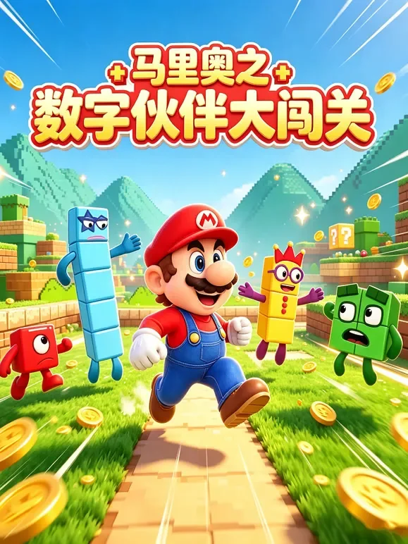 马里奥之数字伙伴大闯关动漫海报