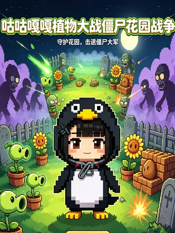 咕咕嘎嘎植物大战僵尸花园战争动漫海报